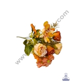 CAKE DECOR™ Rose With Berries and Leaves Artificial Flower For Cake Decoration – (1 Bunch)-PURPLE