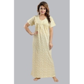 FOMTI Yellow Cotton Nighty Single - Free Size