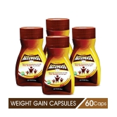 Accumass Weight Gain Capsules 60Caps, Pack of 4 (Ayurvedic Weight Gainer for Men & Women)