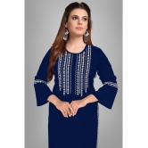 Kapadia - Blue Rayon Women''s Straight Kurti ( Pack of 1 ) - None