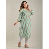 Swasti - Green Cotton Womens Straight Kurti ( Pack of 1 ) - None