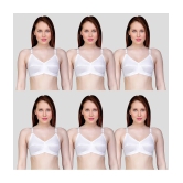 TCG Pack of 6 Cotton Non Padded Womens Everyday Bra ( White ) - None