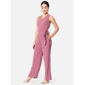 ALL WAYS YOU - Pink Crepe Regular Fit Womens Jumpsuit ( Pack of 1 ) - None