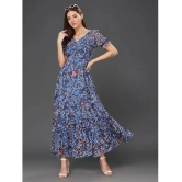 Miss Chase Georgette Printed Full Length Womens Fit & Flare Dress - Multi Color ( Pack of 1 ) - None