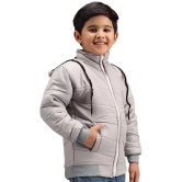 PPTHEFASHIONHUB - Gray Polyester Boys Quilted & Bomber Jacket ( Pack of 1 ) - None