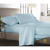 100% Cotton Premium Bedsheet 300 TC-Blue