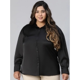 Oxolloxo Plus Size Relaxed Spread Collar Casual Shirt