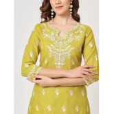 Pannkh - Yellow Straight Cotton Womens Stitched Salwar Suit ( Pack of 1 ) - None