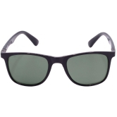 Hrinkar Green Rectangular Sunglasses Styles Black Frame Glasses for Men & Women - HRS-BT-07-BK-BK-GRN