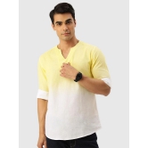 Bene Kleed Yellow Cotton Blend Mens Regular Kurta ( Pack of 1 ) - None