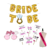 Party Propz 36Pcs Bride To Be Bachelorette Party Decorations Set|Bride To be Foil Banner, Sash, Photobooth And Eyeglass Combo For Bridal Shower Decoration