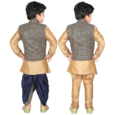 ahhaaaa Kids Indian Ethnic Waistcoat, Kurta, Breaches and Dhoti Pant Set for Baby Boys - None