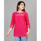 Smien - Pink Rayon Womens Ethnic Tunic ( Pack of 1 ) - None