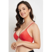 Clovia Pack of 1 Nylon Heavily Padded Womens Plunge Bra ( Red ) - None