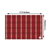 E-Retailer Set of 6 PVC Table Mats - Red