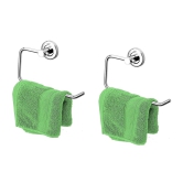 ANMEX H-Rectangle Stainless Steel Towel Ring for Bathroom/Wash Basin/Napkin-Towel Hanger/Bathroom Accessories - PACK OF 2