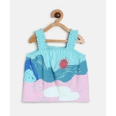 MINI KLUB Blue Cotton Girls Top With Skirt ( Pack of 1 ) - None