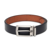 samtroh - Black Leather Mens Casual Belt ( Pack of 1 ) - None