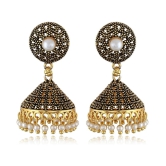 Vighanaharta Antique Finish alloy Jhumki Earring for Women and Girls - Multi Color