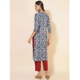 Janasya Cotton Printed Straight Womens Kurti - Multicoloured ( Pack of 1 ) - None