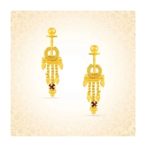 LUV FASHION Golden Threader Earrings ( Pack of 1 ) - Golden