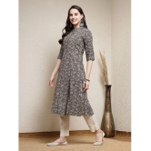 Stylum Cotton Printed A-Line Womens Kurti - Black ( Pack of 1 ) - None