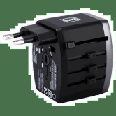 Croma Type A & Type C 4-Port Charger (Adapter Only, AC Outlet With Safety Shutter, Black)