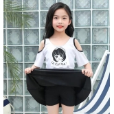 Girls swim dress with inbuilt shorts-Black / 2XL (10-12 yrs)