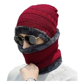 HORSE FIT Winter Beanie Cap for Men, and Women Wool Knitted Hat with Woolen Neck Warmer Scarf Muffler- Multi color. - One Size