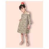 Addyvero - Green Cotton Girls A-line Dress ( Pack of 1 ) - None