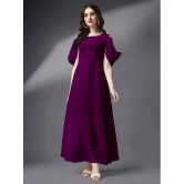 JASH CREATION Georgette Solid Ankle Length Womens Gown - Magenta ( Pack of 1 ) - None