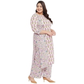 Tissu - Straight 100% Cotton Cream Women''s Stitched Salwar Suit ( Pack of 1 ) - None