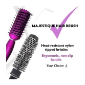 Majestique 2Pcs Professional Round Brush For Blow Drying And Vent Blow Brush Medium (Purple/ Black)