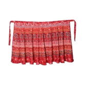 Rangun Cotton A-Line Skirt - Red - 37-41