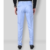 MANCREW - Light Blue Polycotton Slim - Fit Men's Formal Pants ( Pack of 1 ) - None