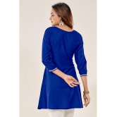 Glomee - Blue Viscose Womens Tunic ( Pack of 1 ) - None