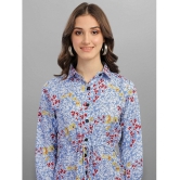 gufrina Rayon Printed Mini Womens Shirt Dress - Blue ( Pack of 1 ) - None