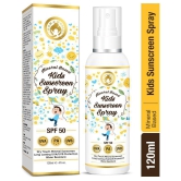 Mom & World Mineral Based Kids Sunscreen Spray SPF 50, Water Resistant, UVA/UVB Pa+++, Safe For Baby and Kids, 120 ml