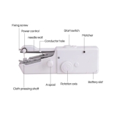 SACHIN SALES 1PC White Color Rectangle Hand-held Portable Multi-functional Electric Mini Sewing Machine