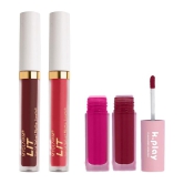 LIT Velvet Matte Liquid Lipstick 1.6ml + K.Play Flavoured Lipgloss