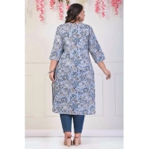 Swasti Cotton Printed Straight Womens Kurti - Grey ( Pack of 1 ) - None