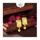 VIVASTRI Golden Stud Earrings ( Pack of 1 ) - Golden