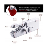 1PC White Color Rectangle Hand-held Portable Multi-functional Electric Mini Sewing Machine