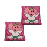 Hugs'n'Rugs Cotton Cushion Covers Pack of 2 (40 x 40 cm ) 16 x 16 - Pink