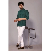 Anand Cotton Blend Regular Fit Solids Full Sleeves Mens Casual Shirt - Green ( Pack of 1 ) - None