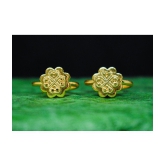 AanyaCentric Gold Plated 2 Pair Toe Rings - Golden