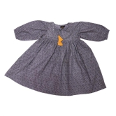 Maria Dress in Grey and Black Floral Print-8-10 years