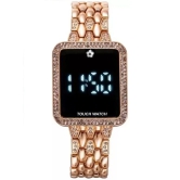 Rhonium Rose Gold Metal Digital Womens Watch