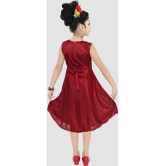 9stiches Satin Frock For Girls ( Pack of 1 , Maroon ) - None