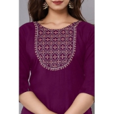 JASH CREATION - Magenta Rayon Womens Straight Kurti ( Pack of 1 ) - None